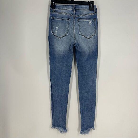 KANCAN Women’s Ripped Destroyed Frayed Hem Denim Jeans Sz 25 - Picture 10 of 12